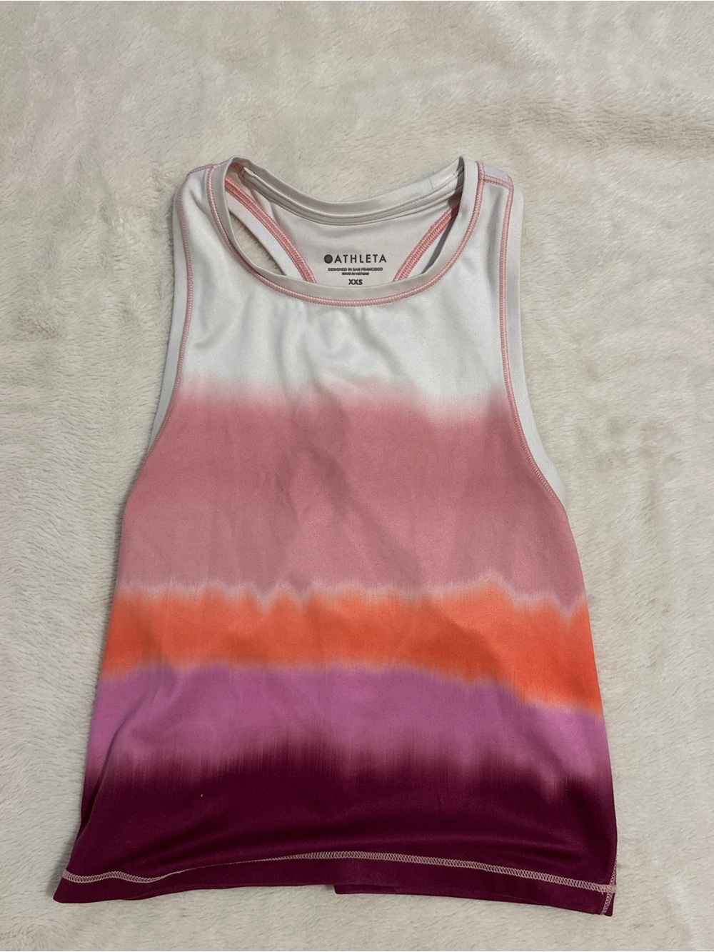 Athleta Gradient Pink to Purple Ombre Racerback Tank